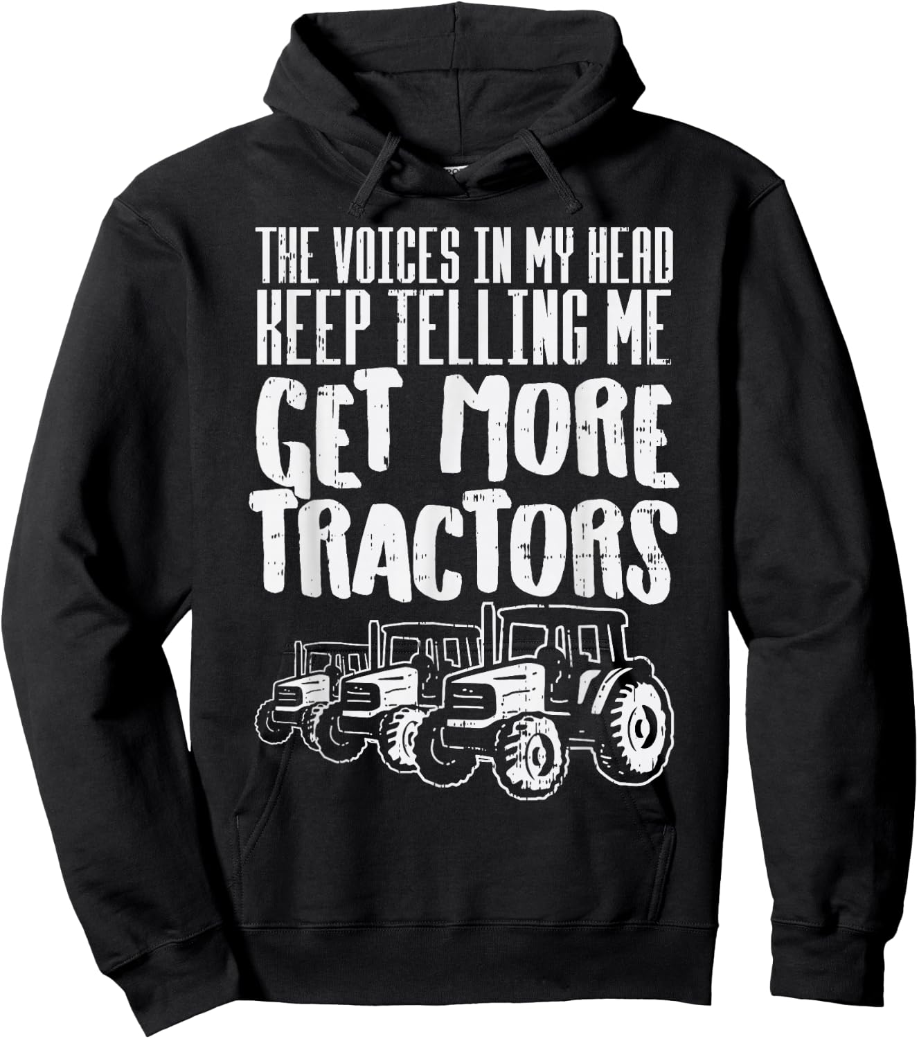 Voices In My Head Get More Tractors Farm Truck Farmer Gift Hoodie - Hoodie | Black
