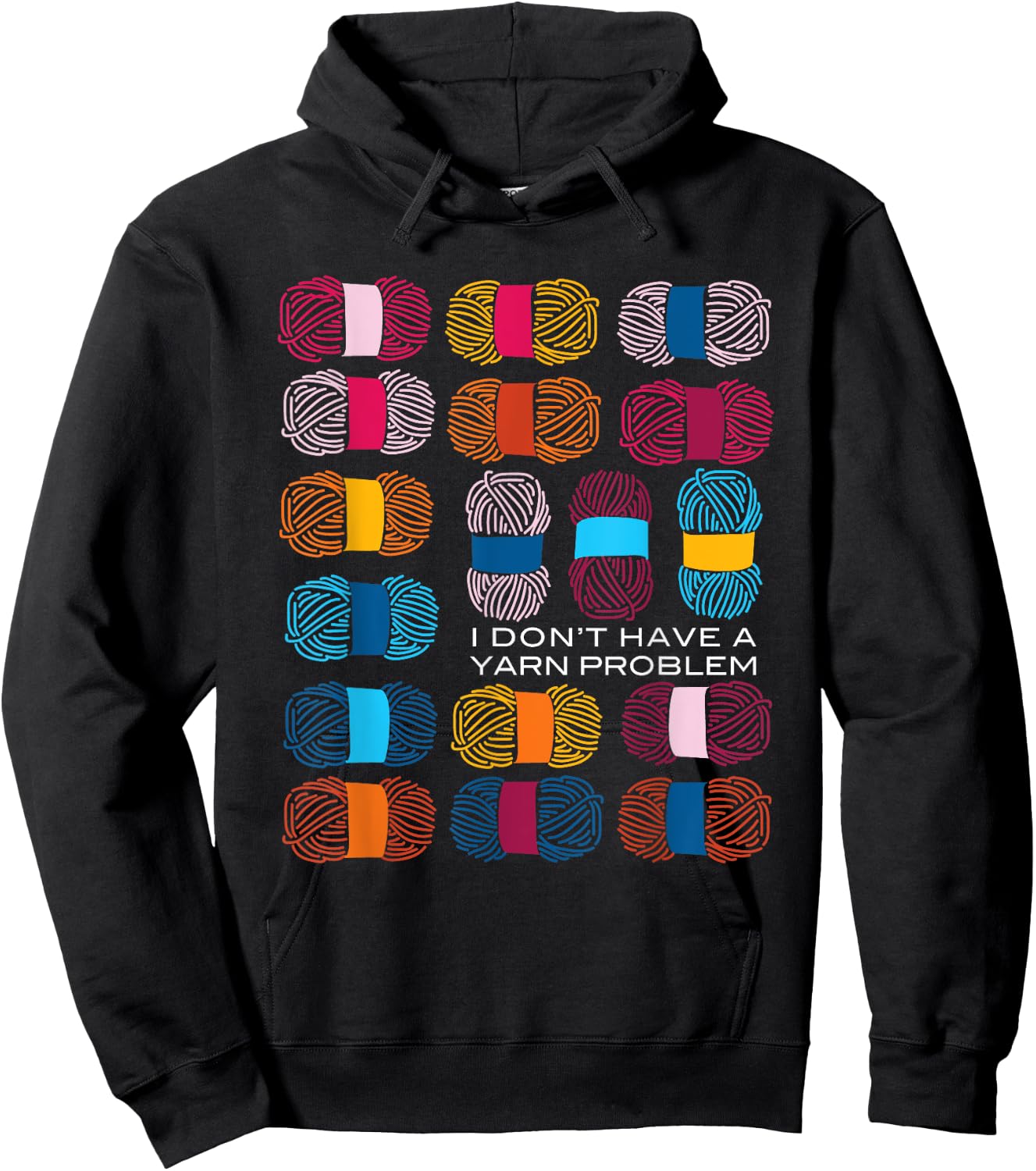 Funny Yarn Collecting, Knitting Crocheting Hoodie - Hoodie | Black
