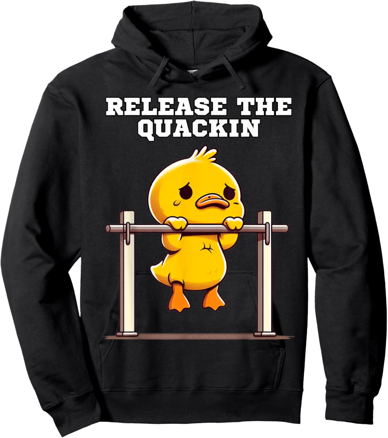 Release The Quackin - Funny Fitness Duck Hoodie - Hoodie | Black