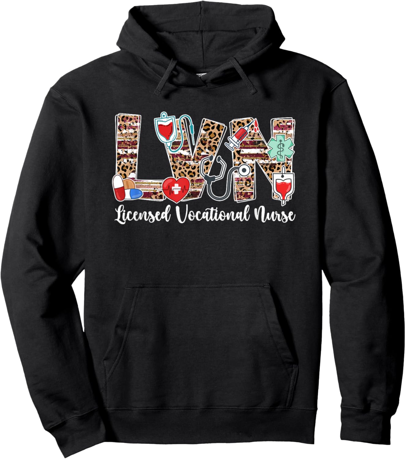 LVN Licensed Vocational Nurse LVN Nurse LVN Nursing Hoodie - Hoodie | Black