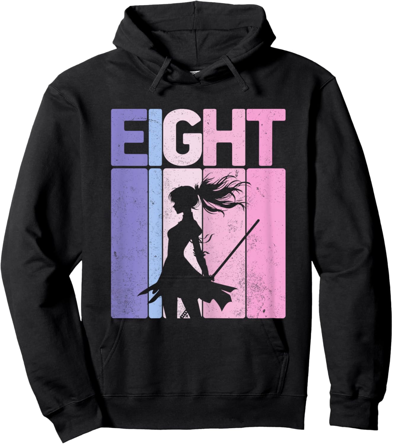 Eight Years Old Martial Arts Ninja 8th Birthday Party Girls Hoodie - Hoodie | Black