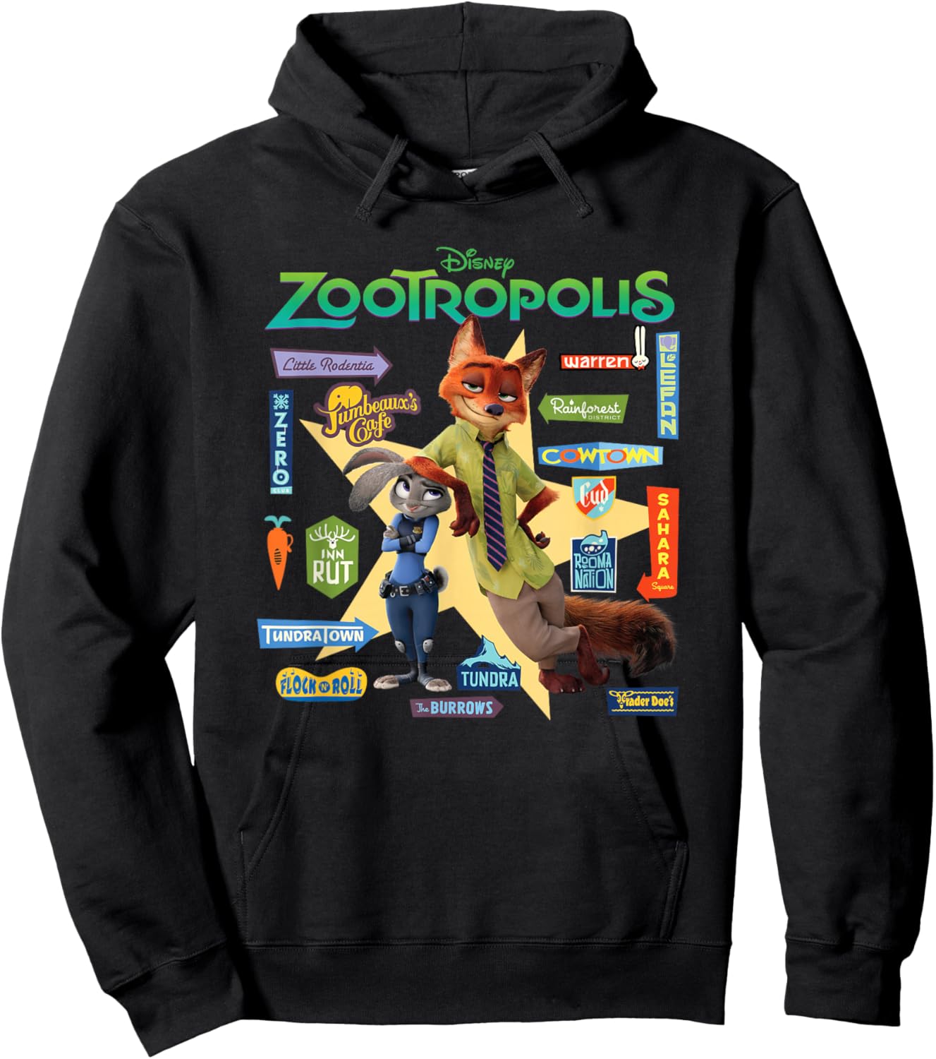 Zoomania Signs Hoodie - Hoodie | Black