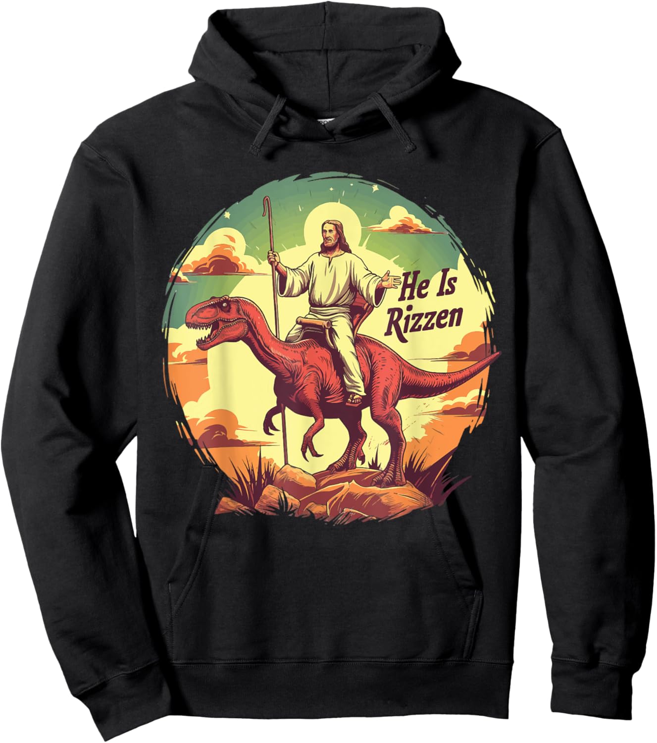 He Is Rizzen Jesus He Has Rizzen Jesus Hoodie - Hoodie | Black