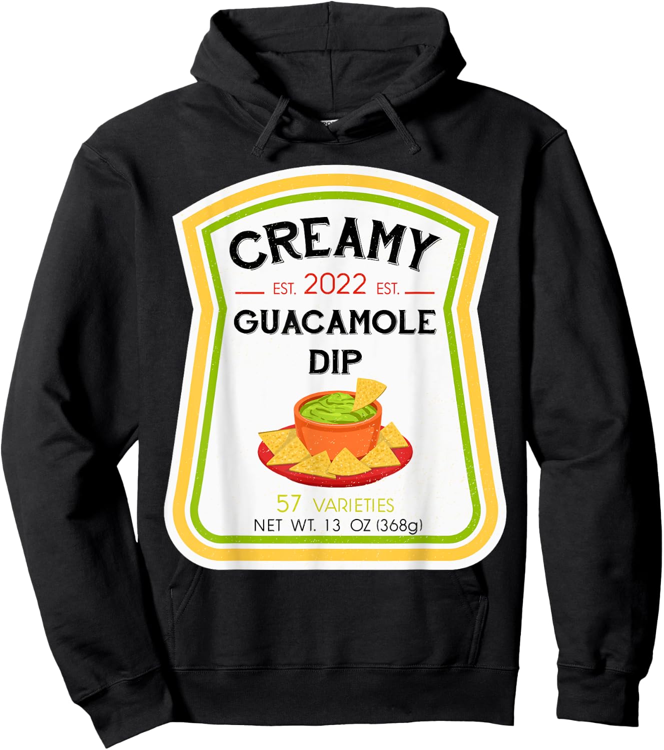 Guacamole Dip Bottle Label Halloween 2022 Couples Costume Hoodie - Hoodie | Black