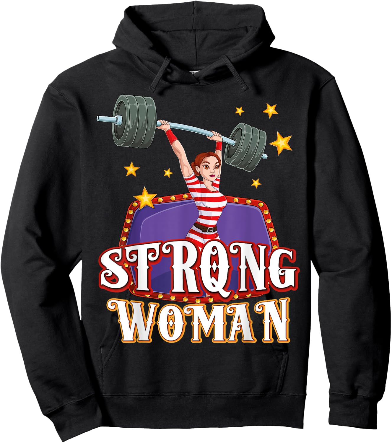 Strong Woman Costume Circus Staff Carnival Lovers Men Women Hoodie - Hoodie | Black