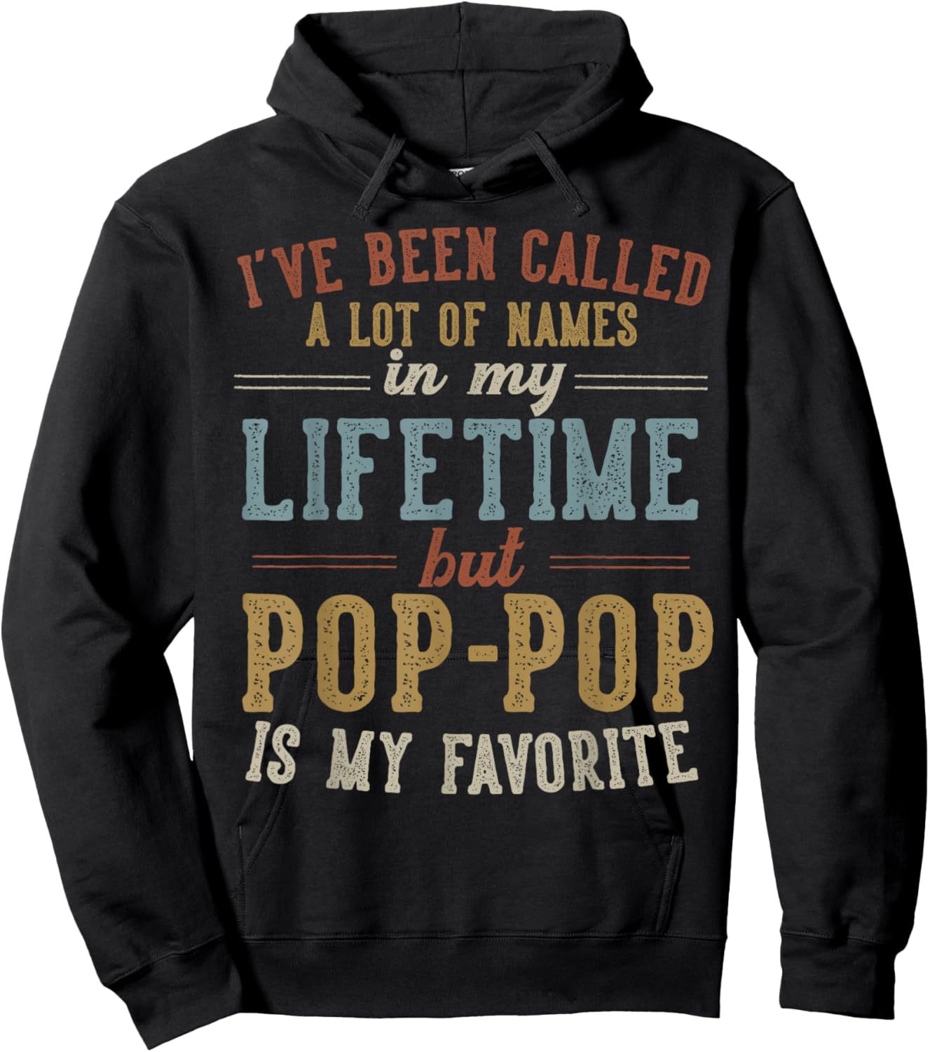 Pop-Pop Is My Favorite Name - Father's Day Pop-Pop Hoodie - Hoodie | Black