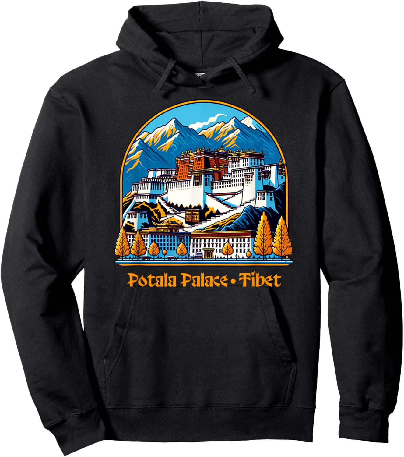 Potala Palace Tibet Lhasa Buddhist Hoodie - Hoodie | Black