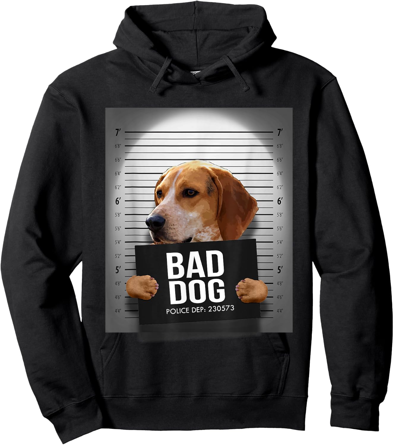 Treeing Walker Coonhound Mugshot Shirt Hoodie - Hoodie | Black