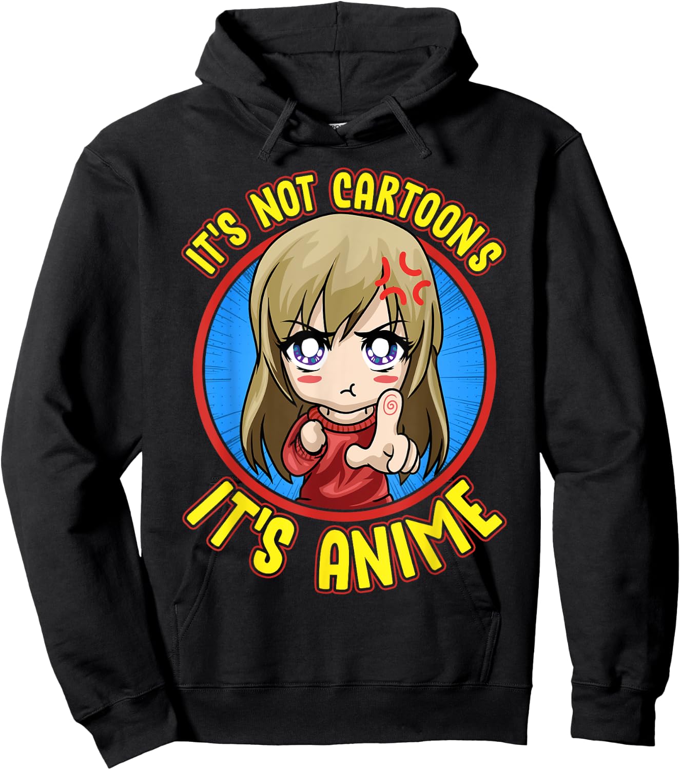 Anime Obsessed It's Not Cartoons It's Anime Hoodie - Hoodie | Black