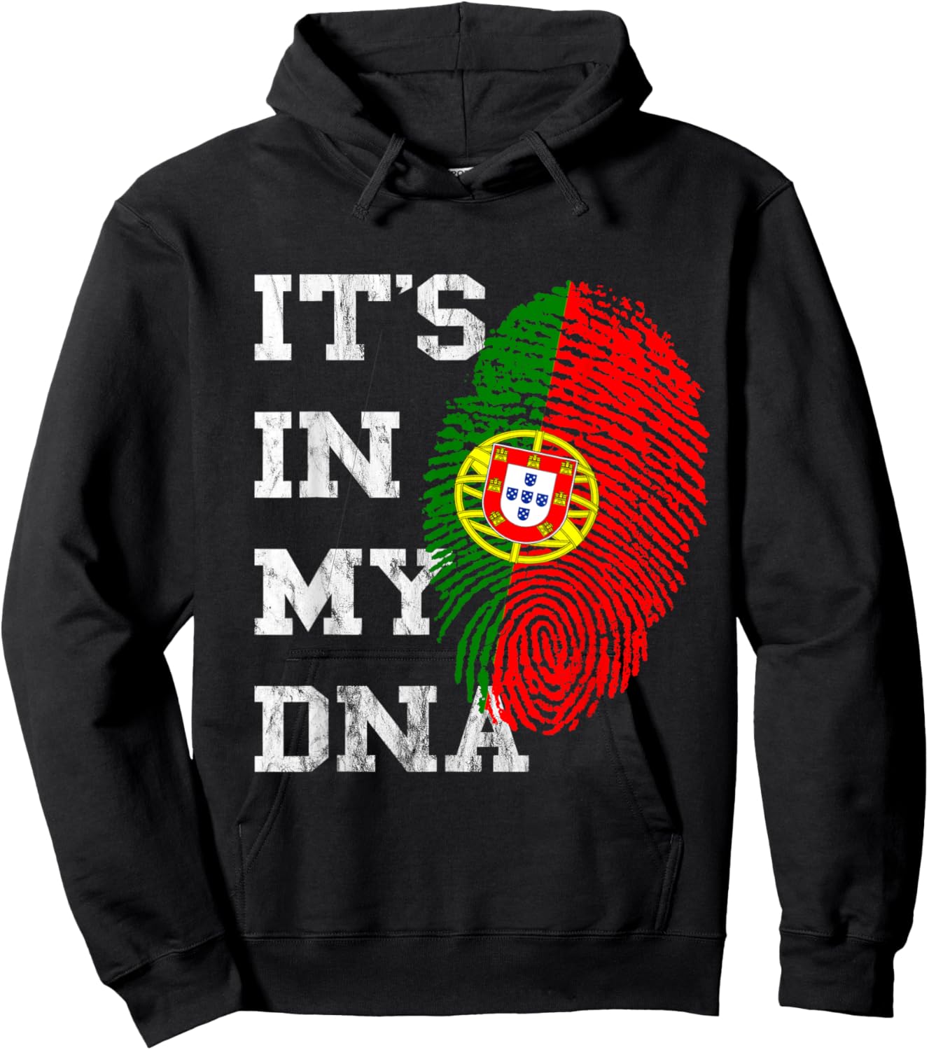 It Is In My DNA Portugal Genetics Portuguese Roots Hoodie - Hoodie | Black