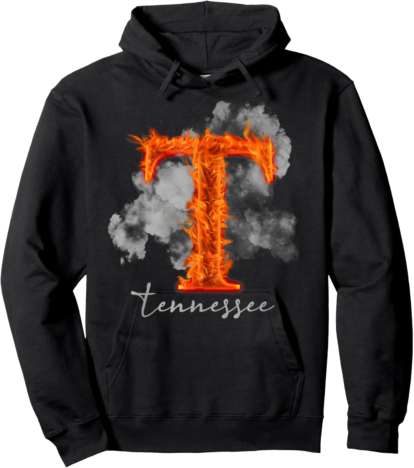 Tennessee TN Orange Print Design, Tennessee Lovers Outfits Hoodie - Hoodie | Black