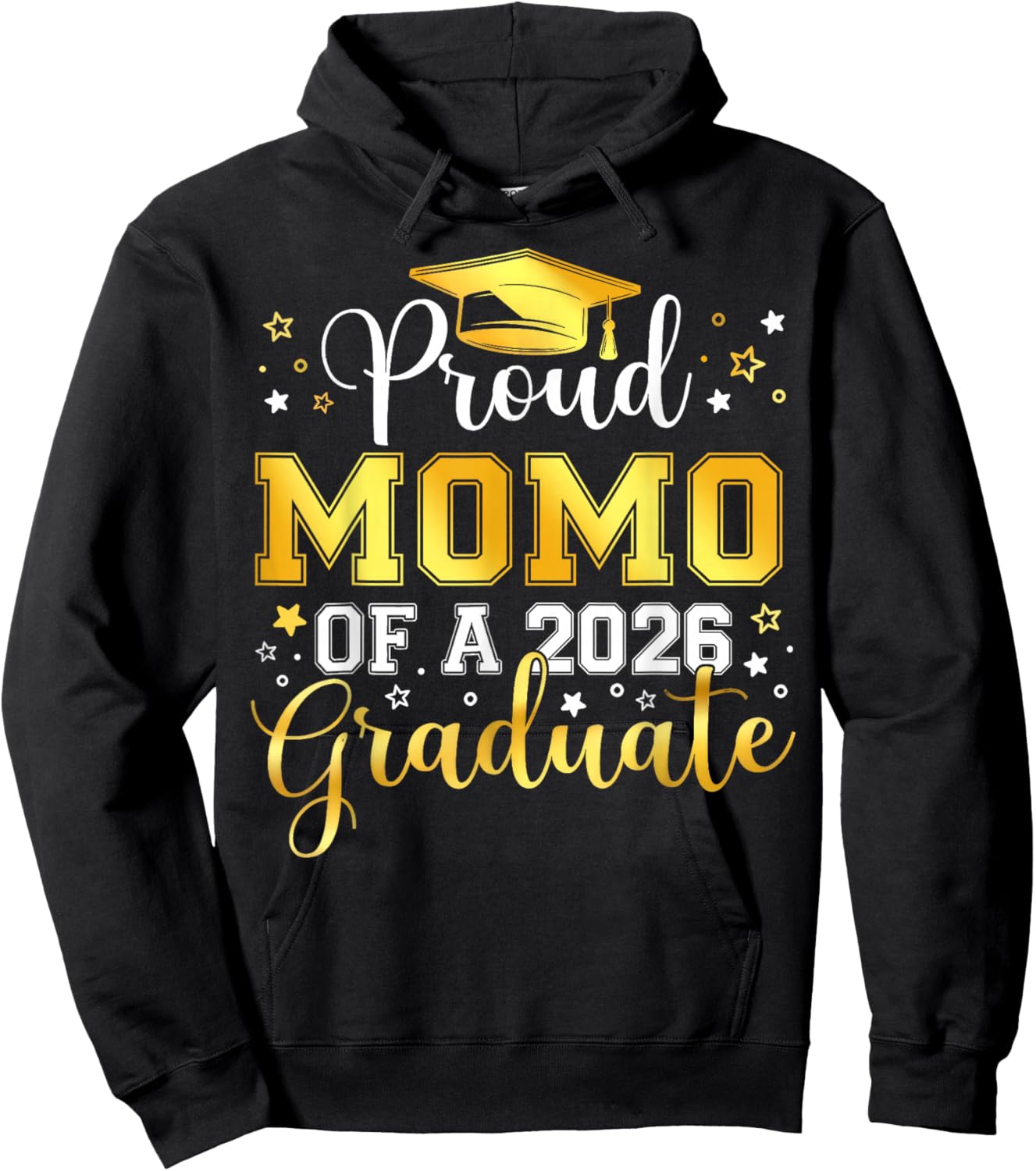 Proud Momo Of A Class Of 2026 Graduate 2026 Senior Momo Hoodie - Hoodie | Black