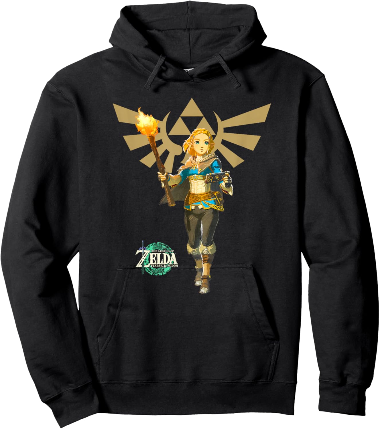 The Legend of Zelda Tears Of The Kingdom Zelda Exploring Hoodie - Hoodie | Black