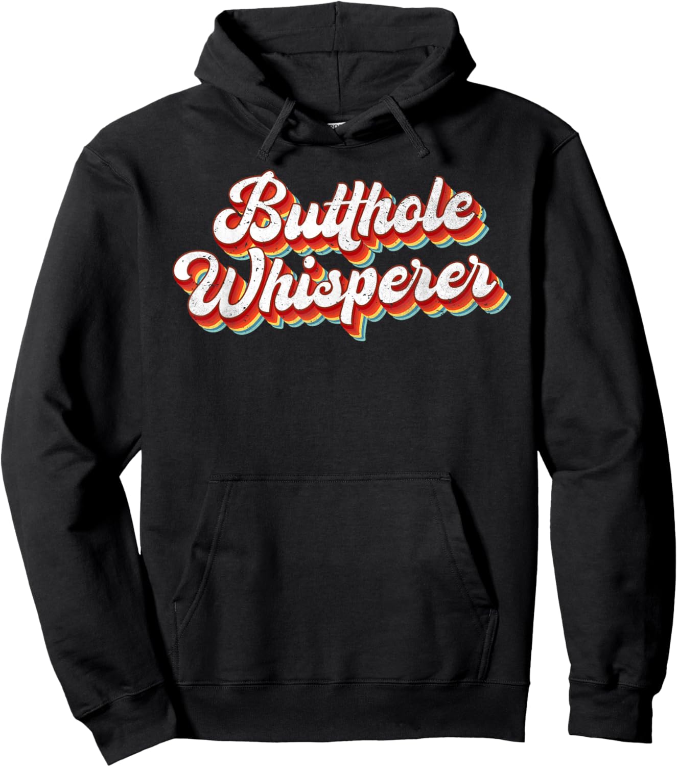 Butthole Whisperer Sarcastic Jokes Retro Vintage Humorour Hoodie - Hoodie | Black