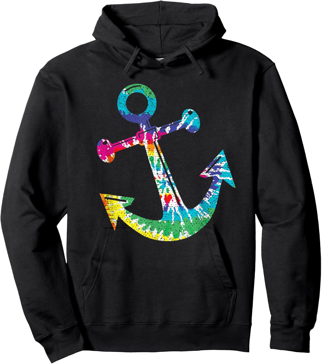 Anchor tie-dye Hoodie - Hoodie | Black