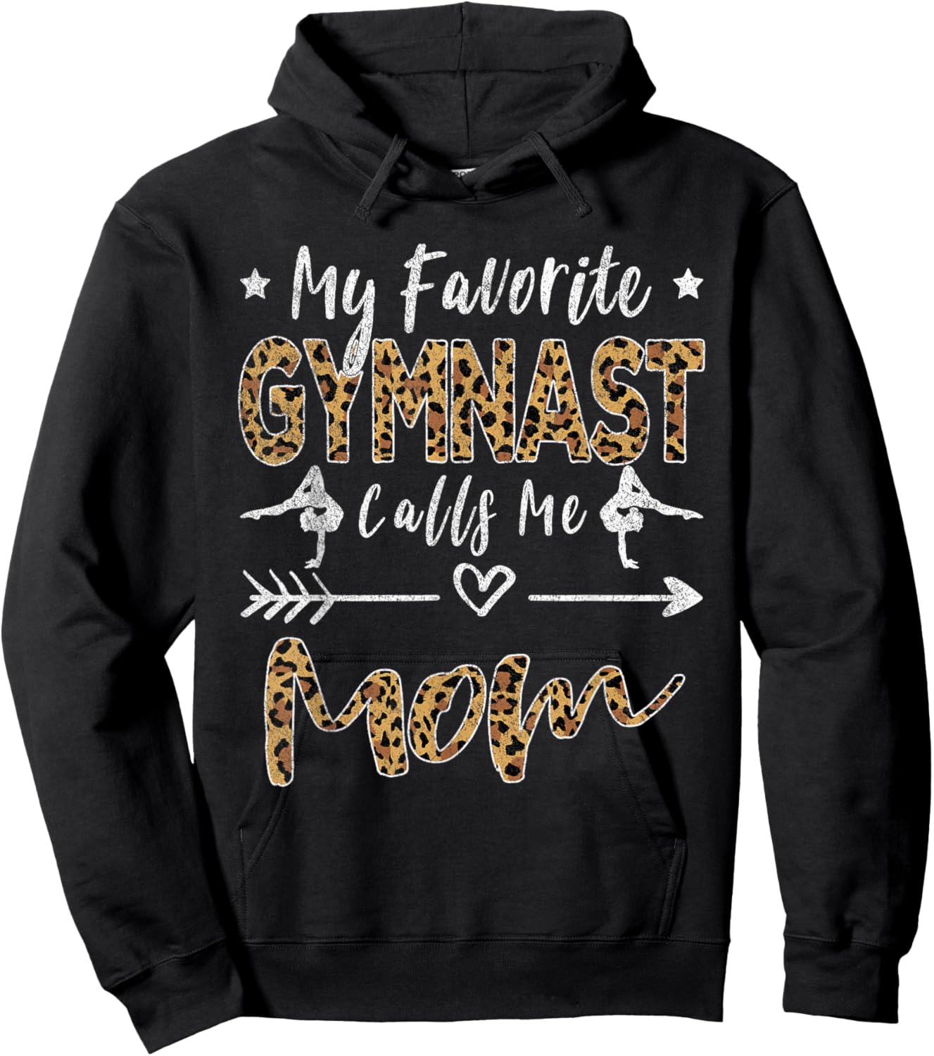 My Favorite Gymnast Calls Me Mom Gymnastics Mom Hoodie - Hoodie | Black