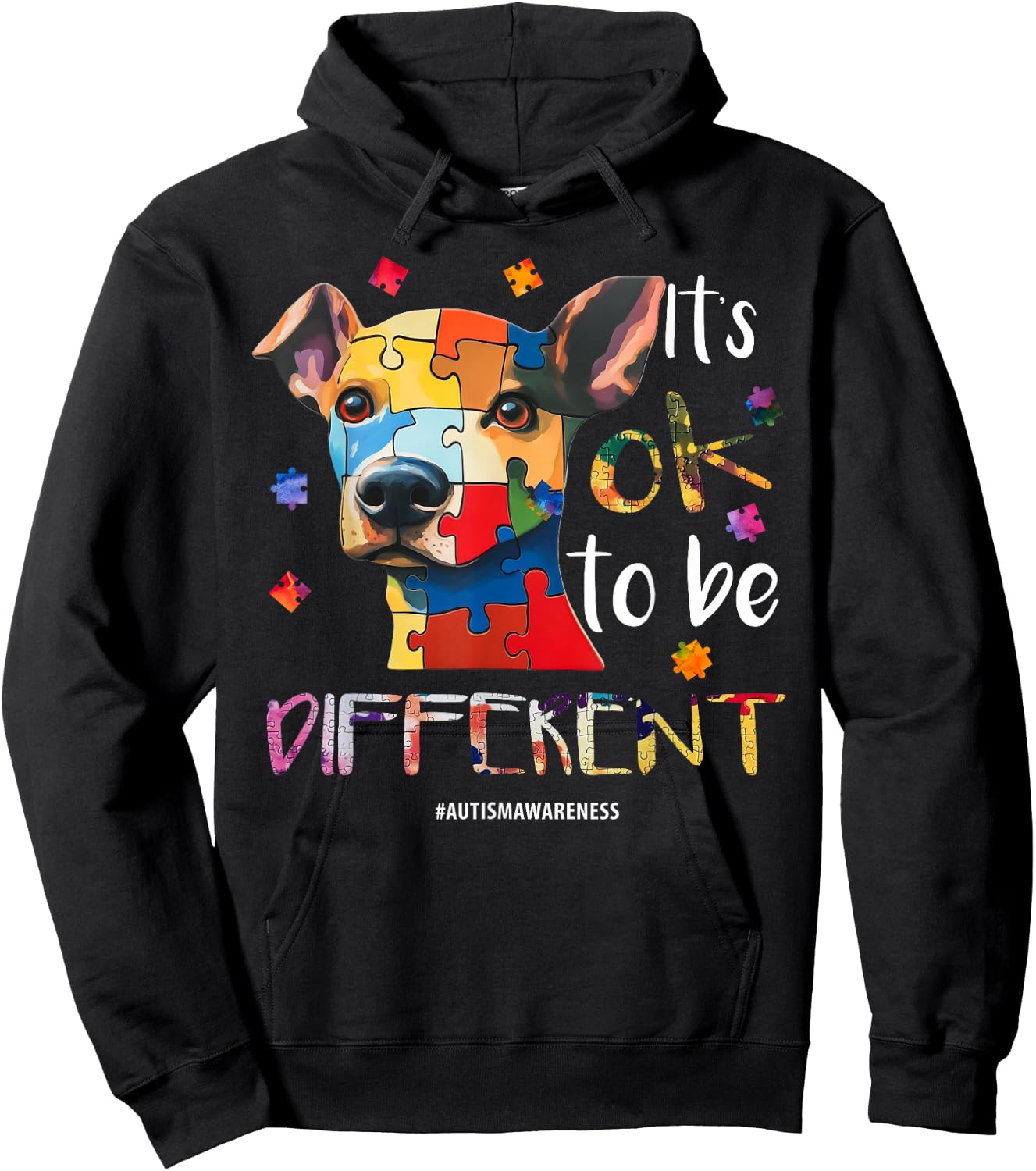 It’s OK to Be Different - Autism Awareness Dog Hoodie - Hoodie | Black