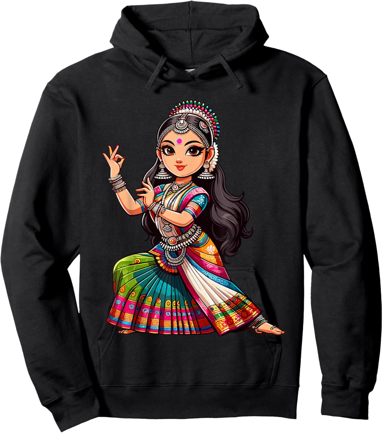 Indian Dance Bharatanatyam Hoodie - Hoodie | Black