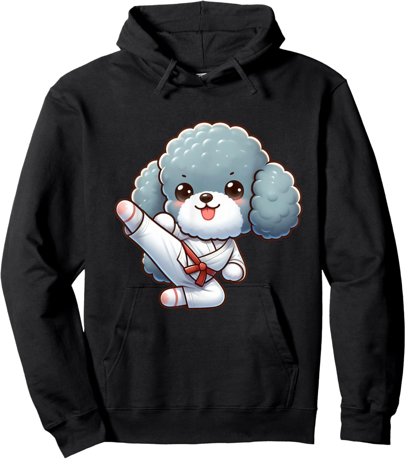 Cute Poodle Karate Dog Martial Arts Hoodie - Hoodie | Black