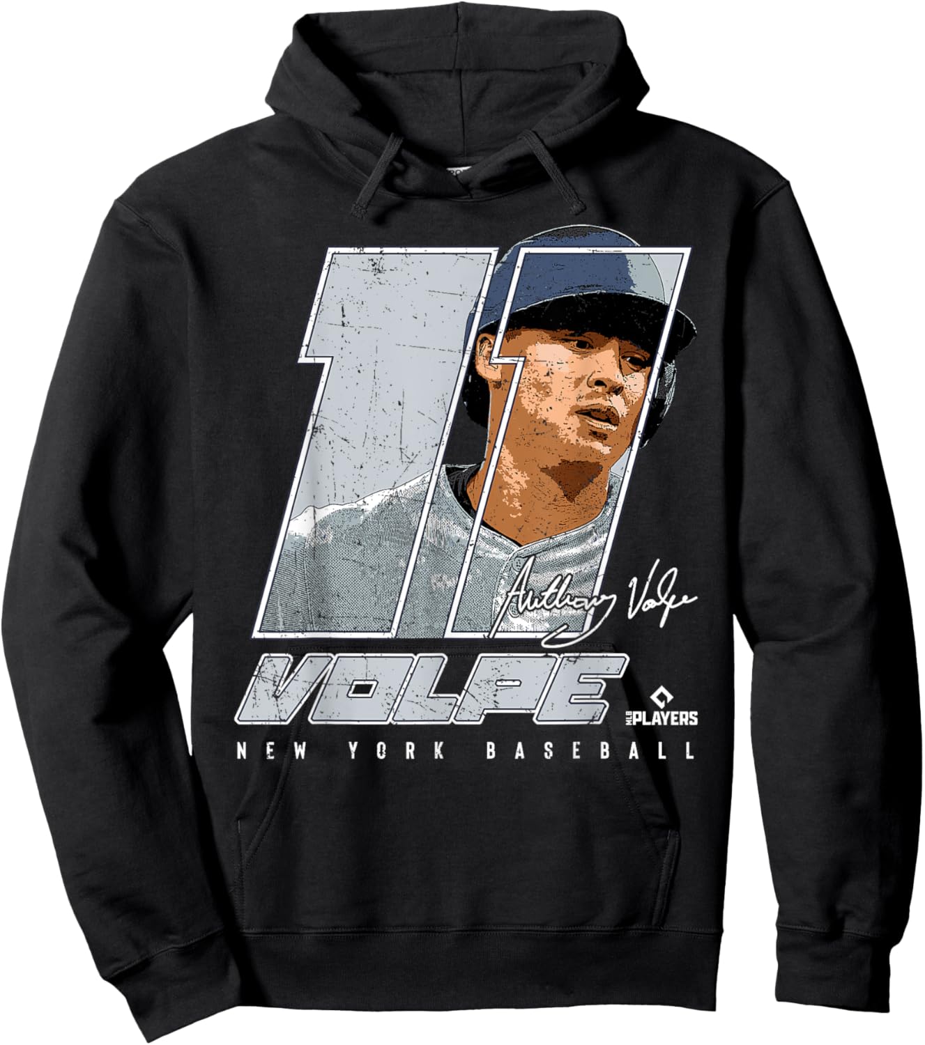 Silhouette Anthony Volpe New York MLBPA Hoodie - Hoodie | Black