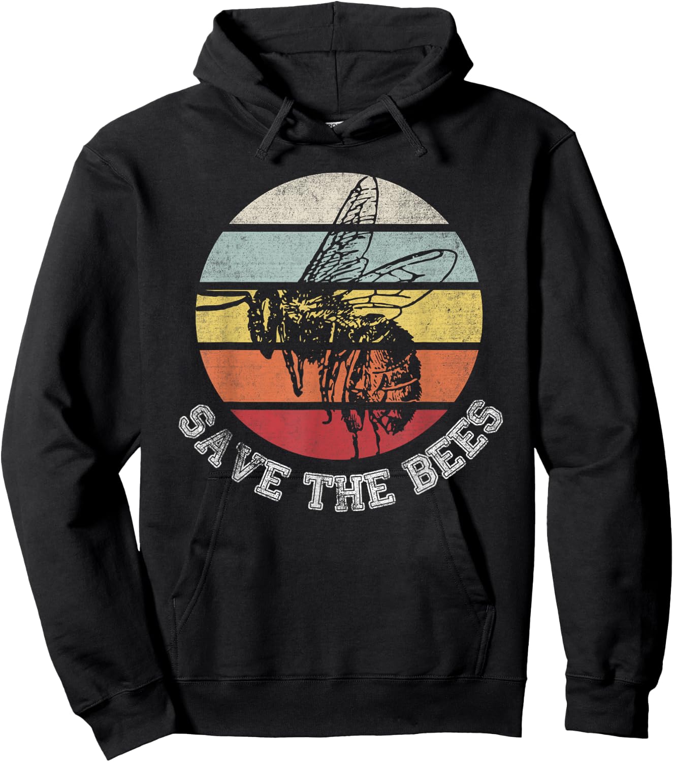 Distressed graphic honey bee lovers shirts for beekeeper Hoodie - Hoodie | Black
