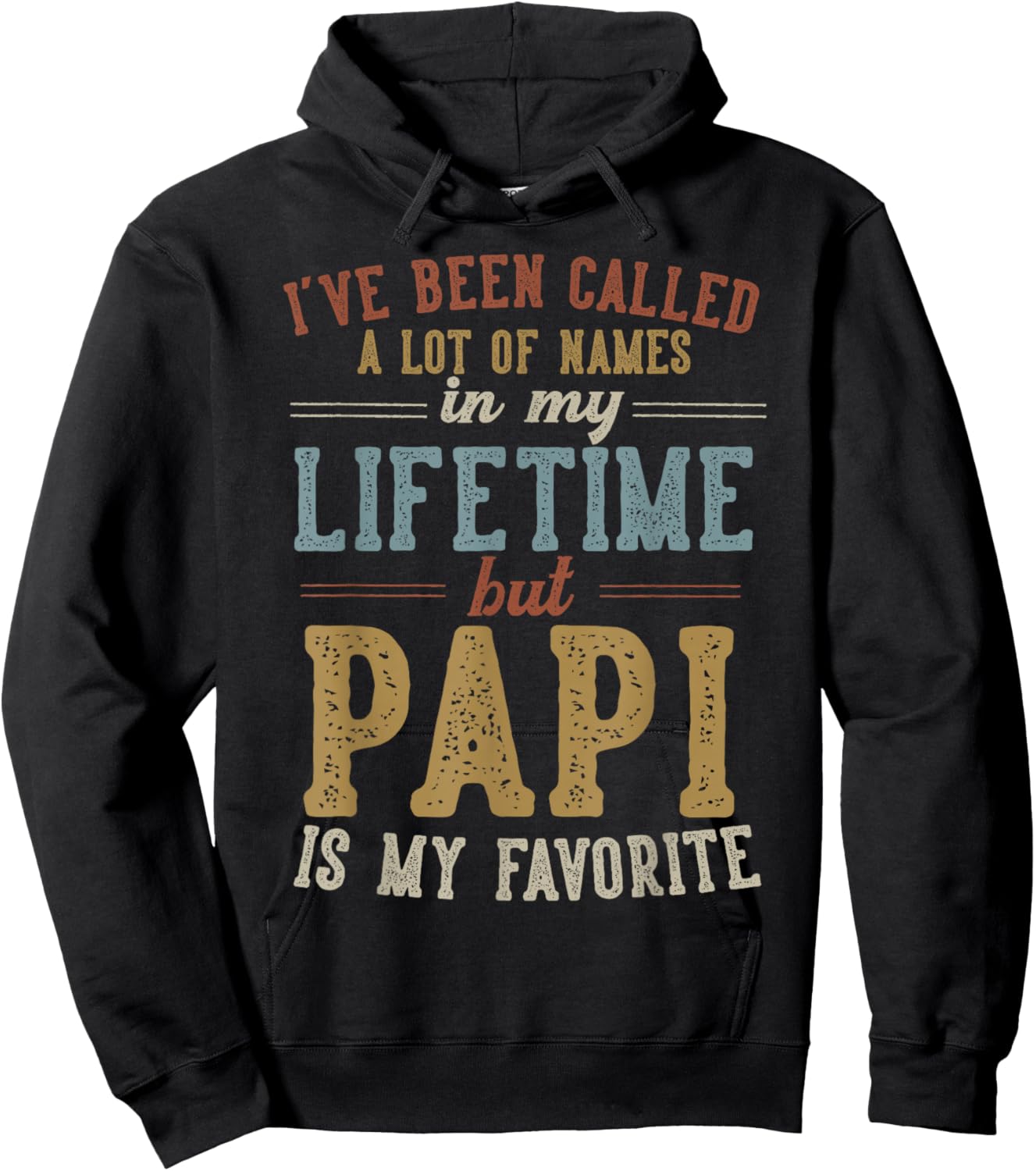 Papi Is My Favorite Name - Father's Day Papi Hoodie - Hoodie | Black