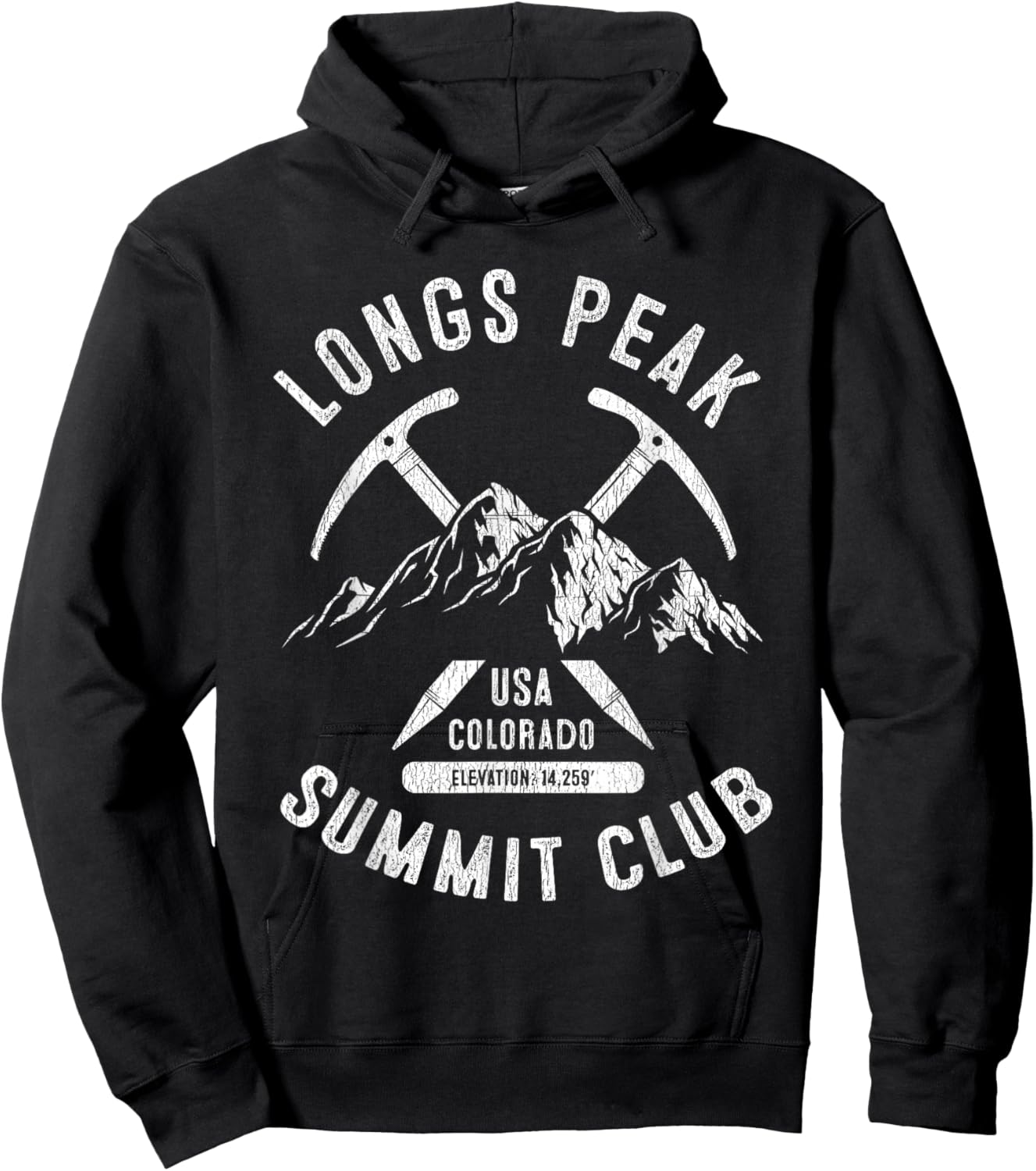 Longs Peak Summit Club I Climbed Longs Peak Colorado Hoodie - Hoodie | Black