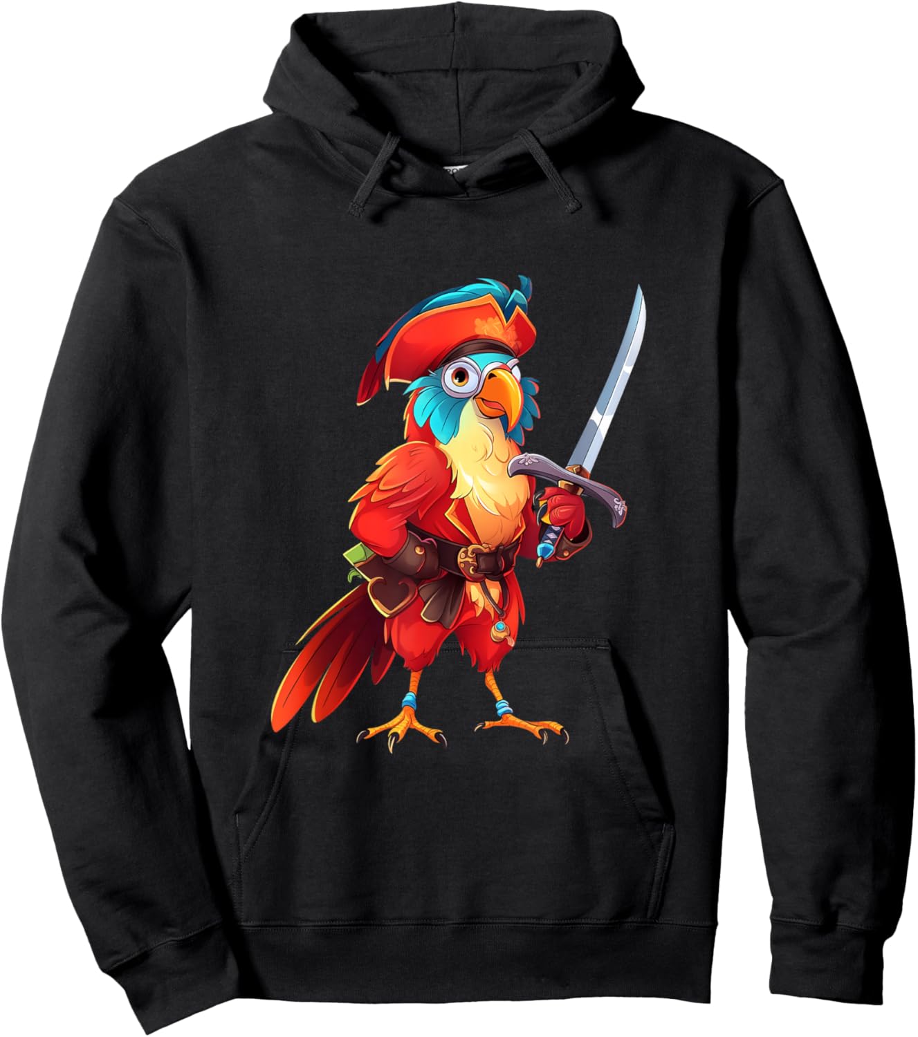 Pirate Costume Parrot Bird Buccaneer Pirate Costume Children Boys Hoodie - Hoodie | Black