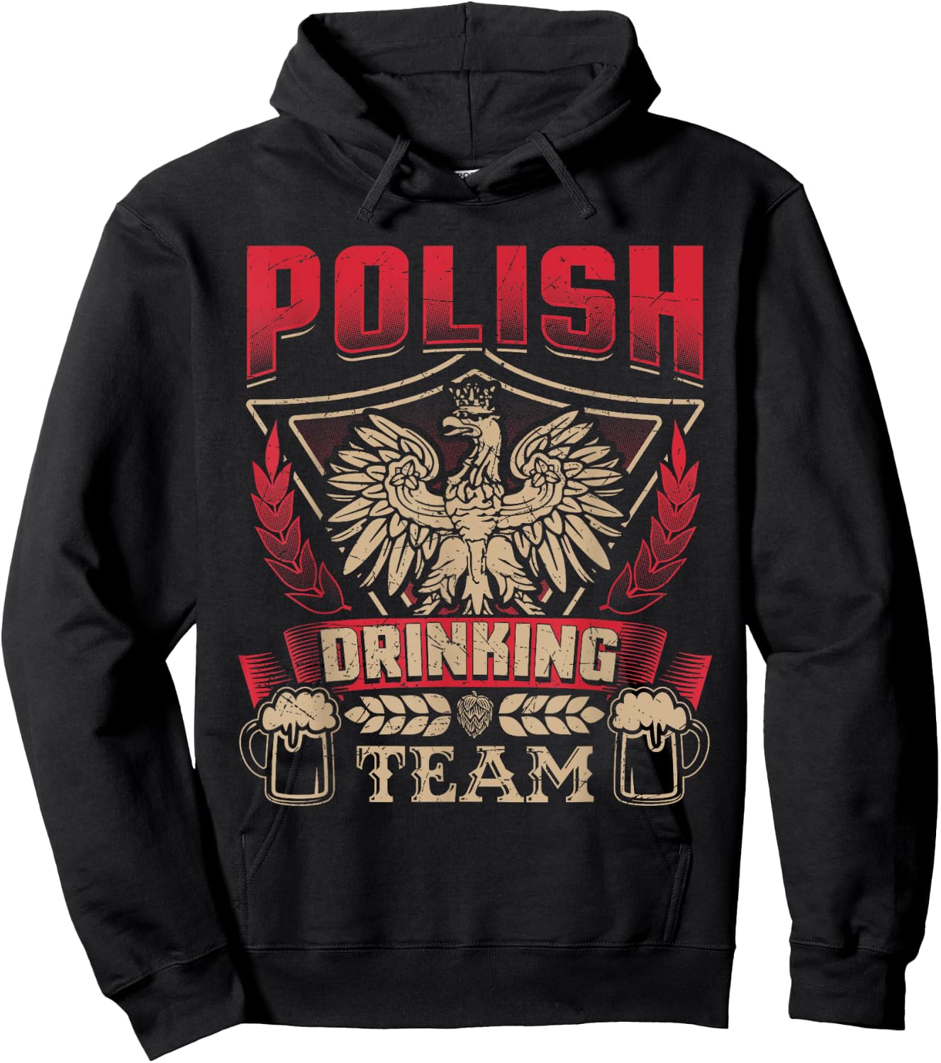 Dyngus Day Polish Beer Poland Pride Falcon Eagle Drinking Hoodie - Hoodie | Black