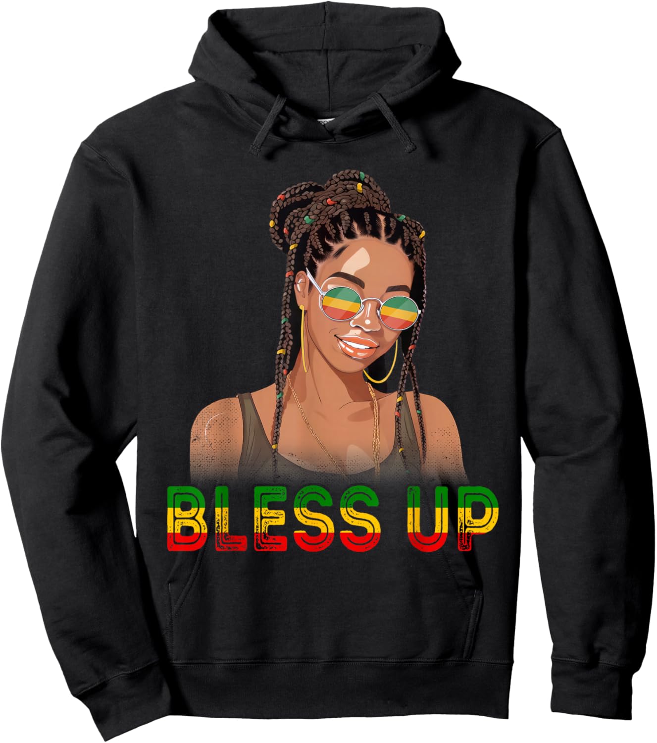Rasta Reggae Rastafari Bless Up Rastafarian Reggae Lover Hoodie - Hoodie | Black