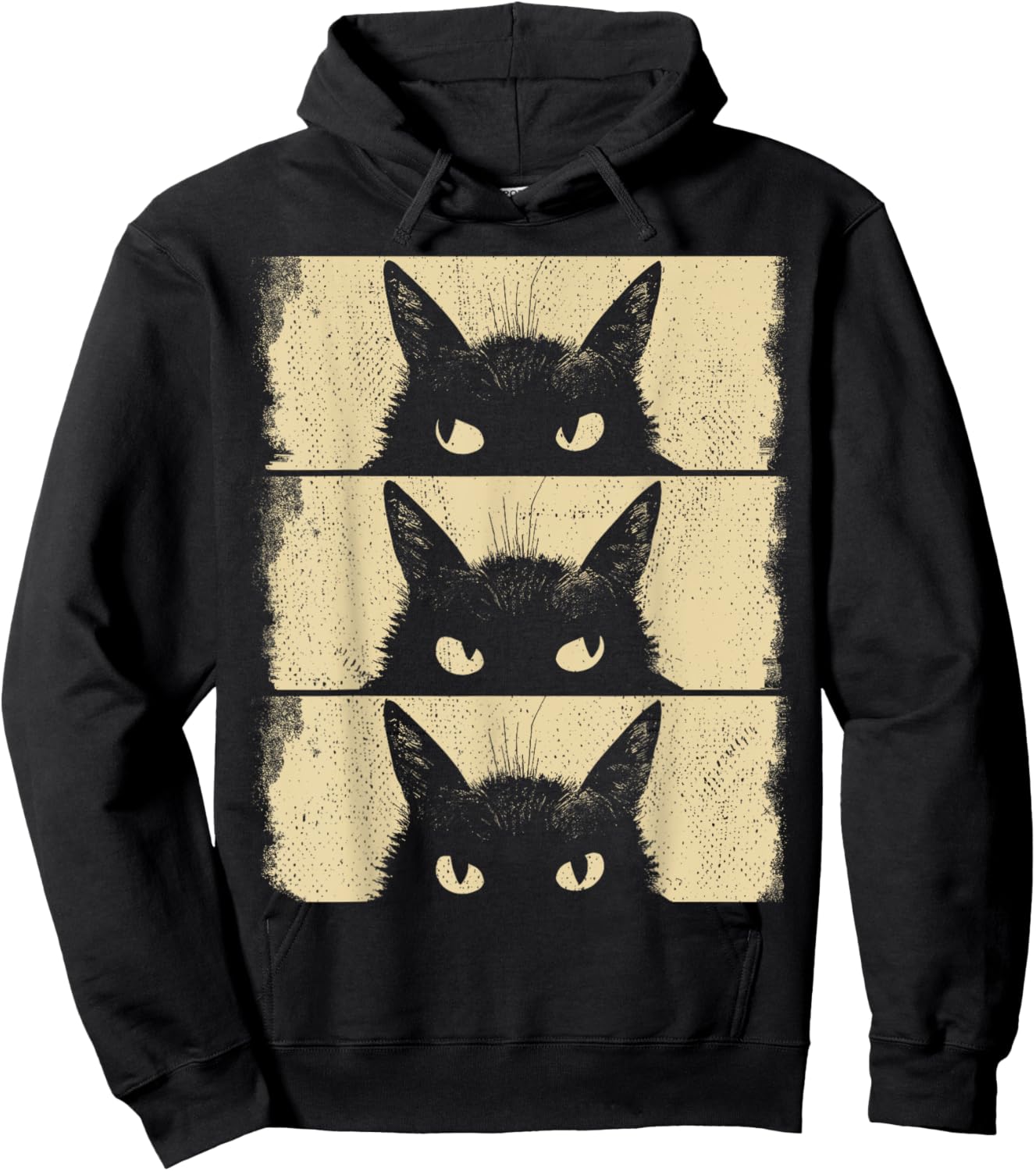 Cat Lover, Grumpy Black Kitten, Cat Mom, Cat Dad Hoodie - Hoodie | Black