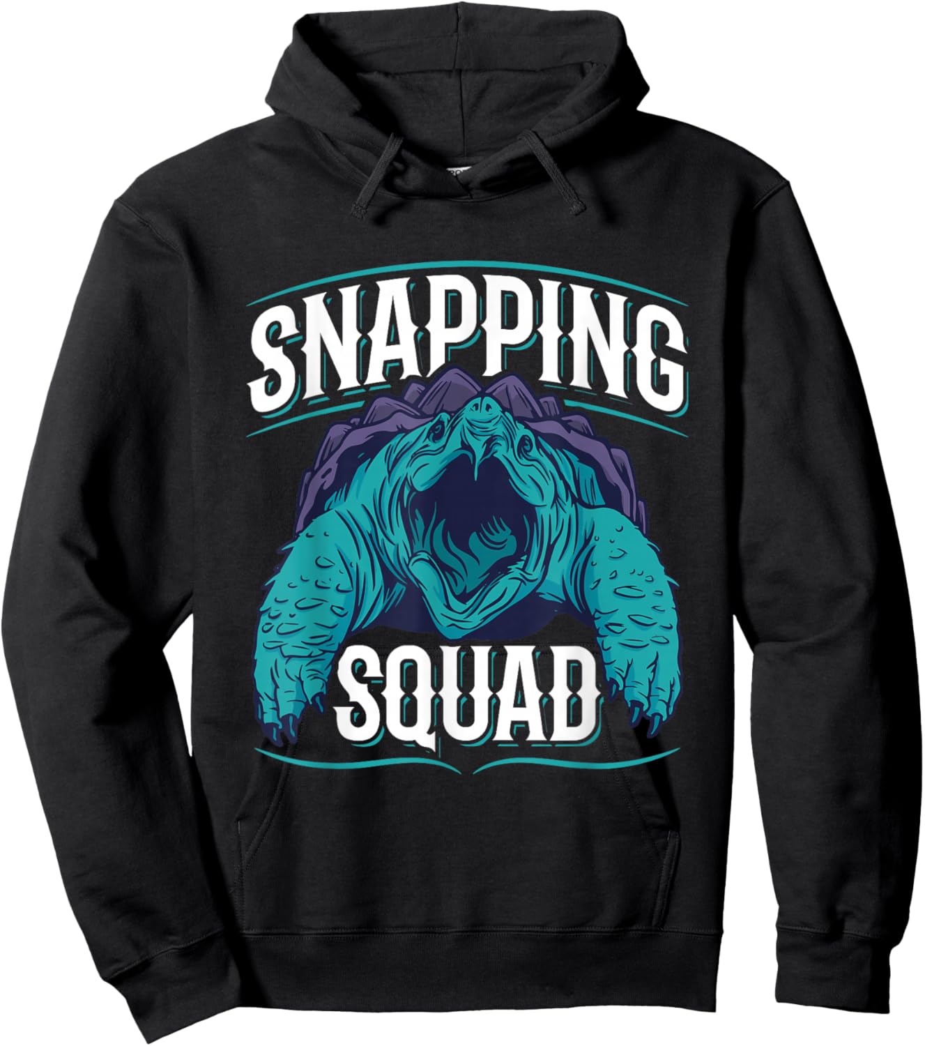 Snapping Squad Design for an Alligator snapping turtle lover Hoodie - Hoodie | Black