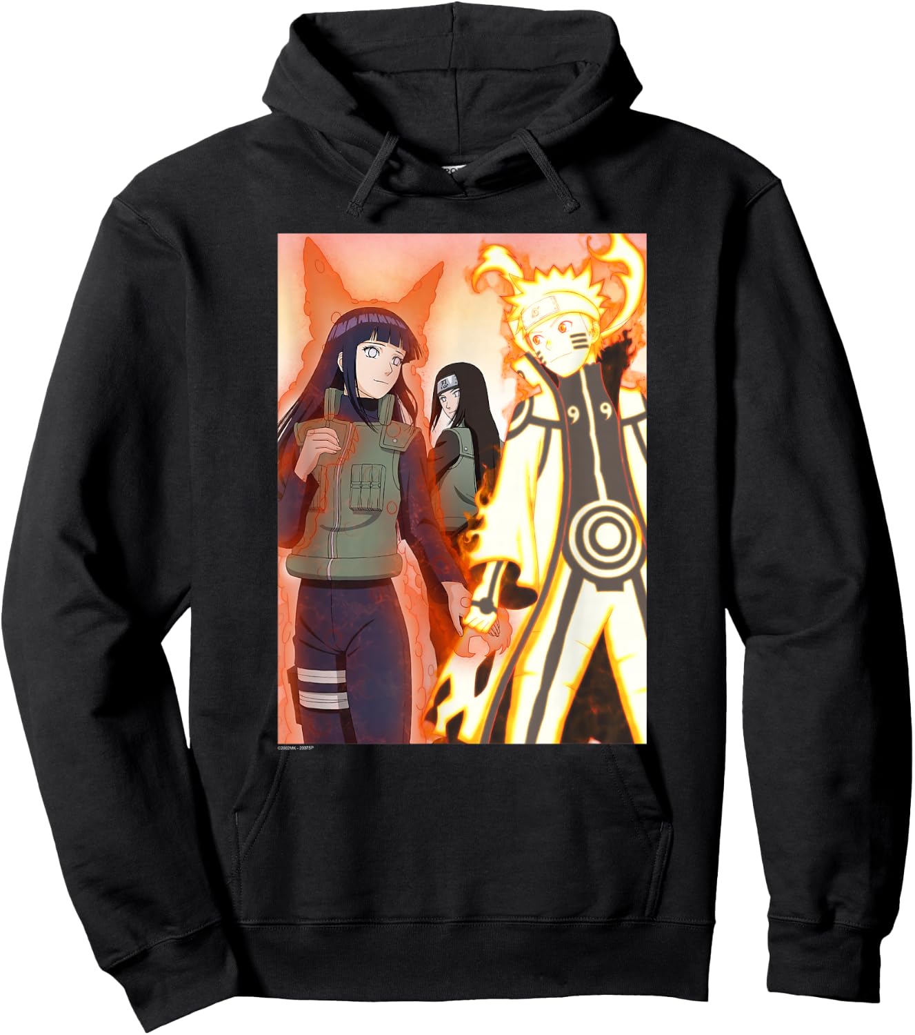Naruto Shippuden Biju Love Glowing Couple Anime Hoodie - Hoodie | Black