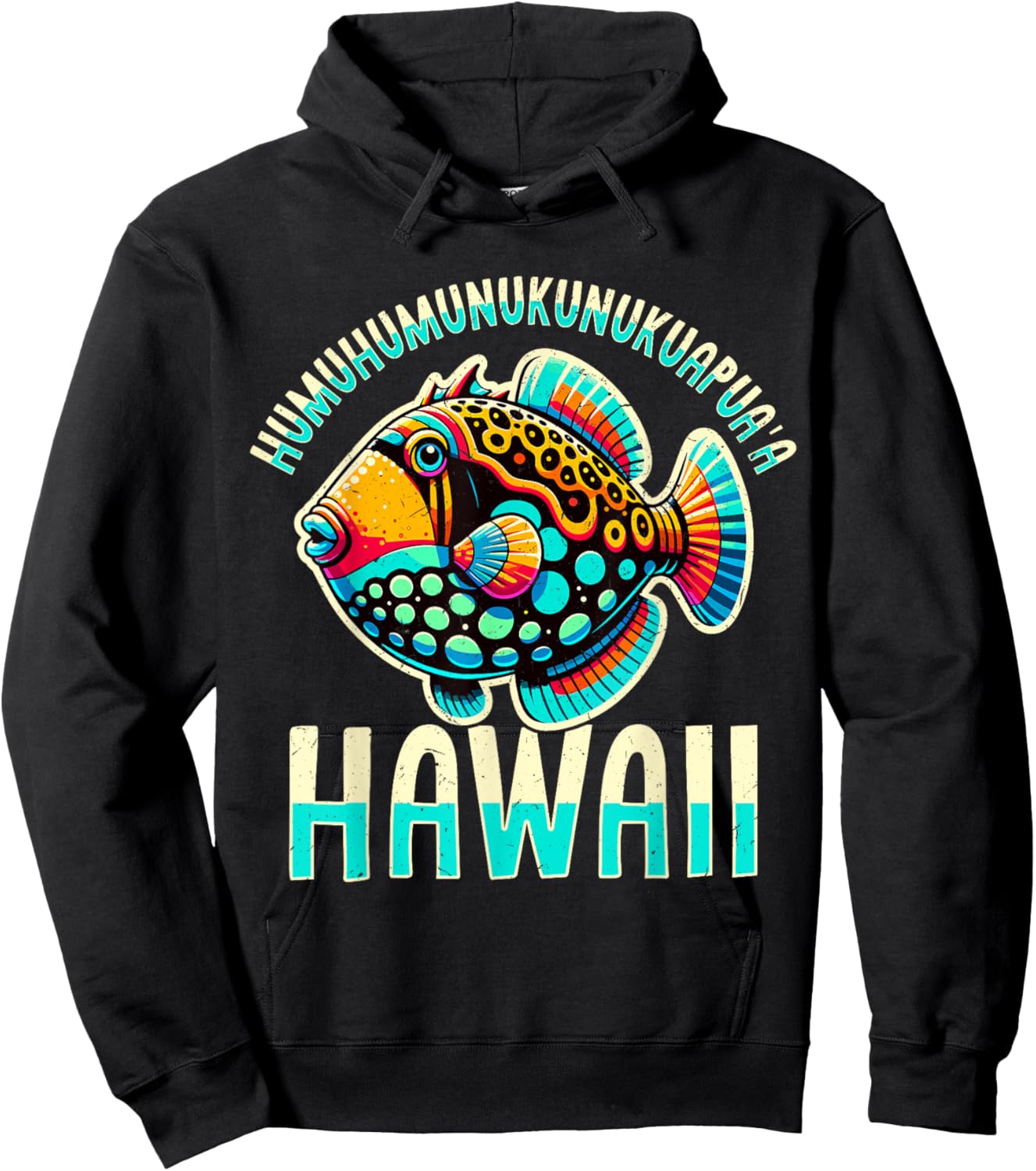 Humuhumunukunukuapua'a Reef Triggerfish Hawaiian Fish Hoodie - Hoodie | Black