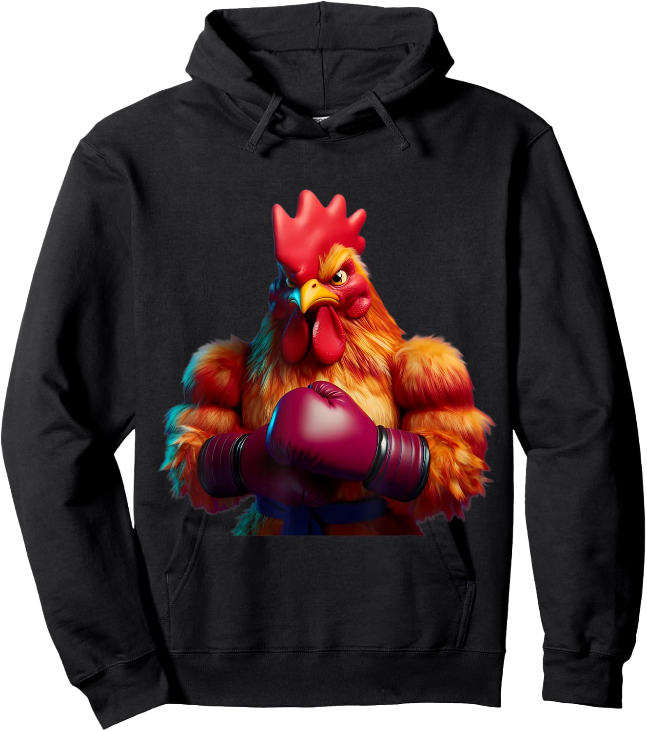 Boxing Chicken Boxer Kickboxer MMA Fighter Combat Sports Gym Hoodie - Hoodie | Black