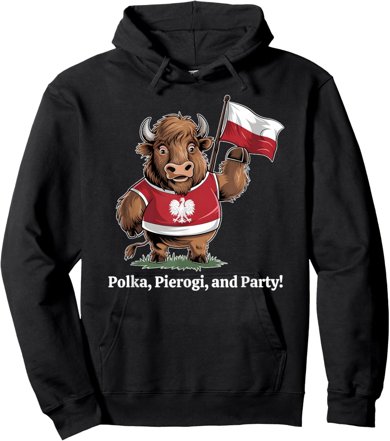 Polka. Pierogi. Party. – Dyngus Day 2025 Polish American Hoodie - Hoodie | Black