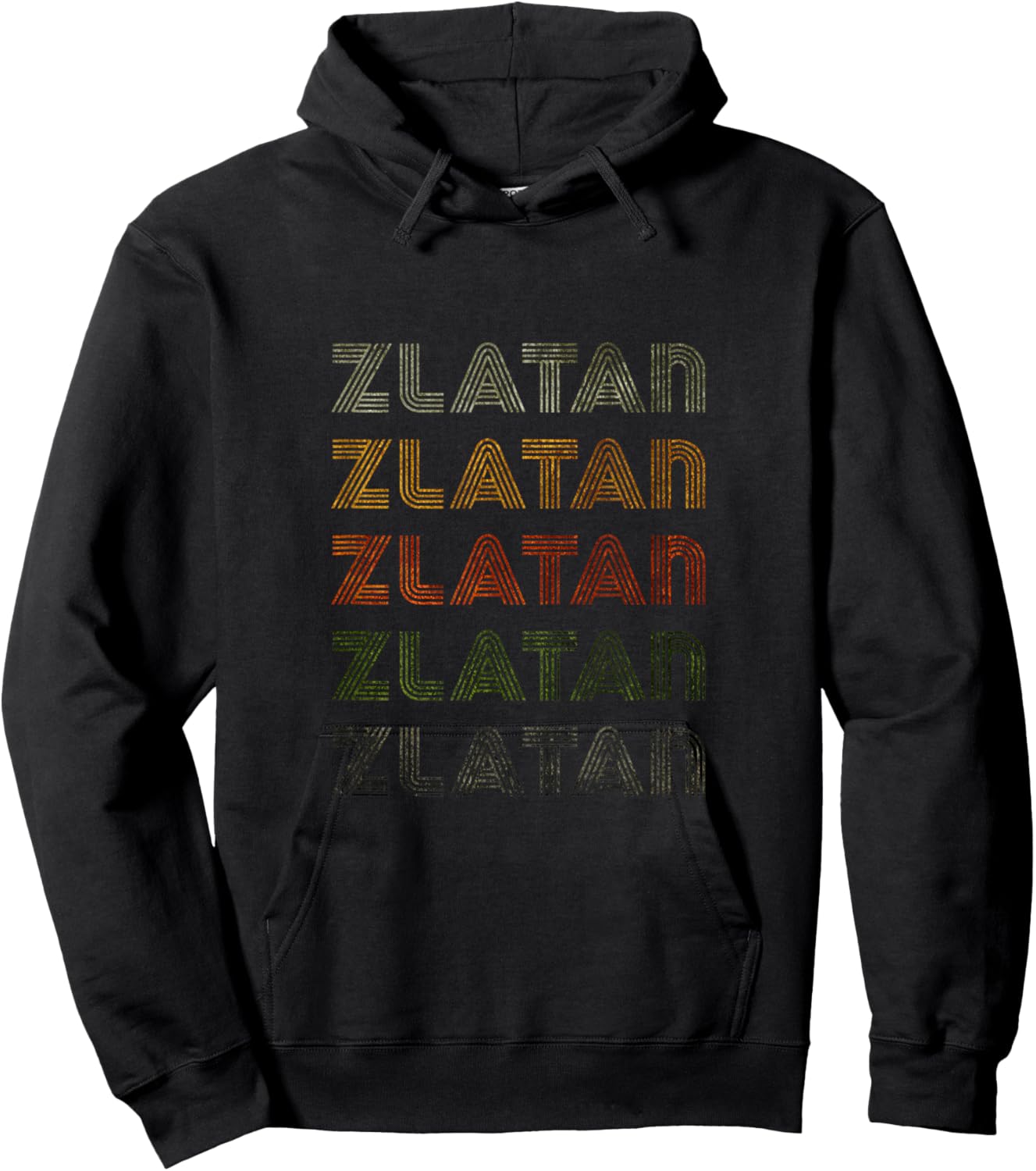 Love Heart Zlatan Grunge Vintage Style Black Zlatan Hoodie - Hoodie | Black