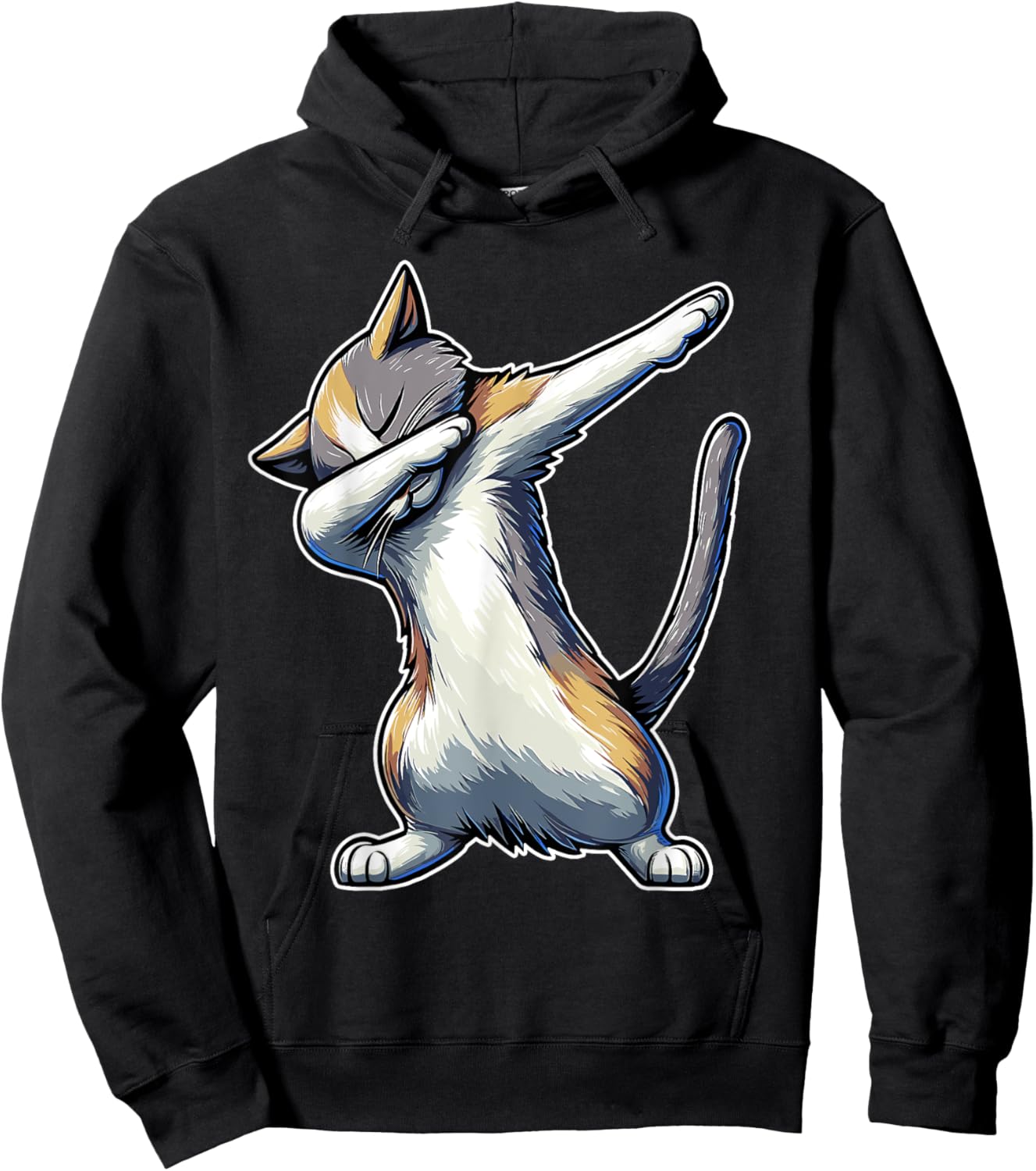 Dabbing Cat Funny Meme Cool Dab Pose Dance Move Feline Lover Men Women Kids Hoodie - Hoodie | Black