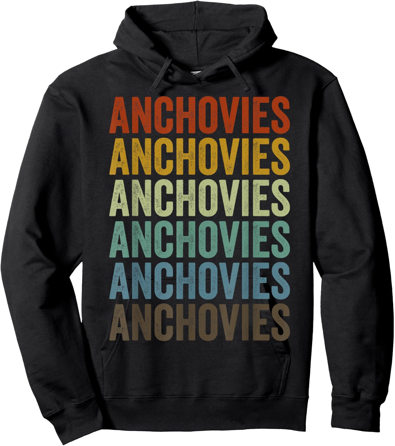 Anchovies Retro Hoodie - Hoodie | Black