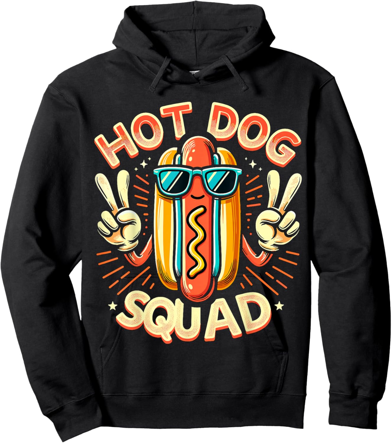 Hot Dog Squad Hot Dog Stand Team Hotdog Crew Hoodie - Hoodie | Black