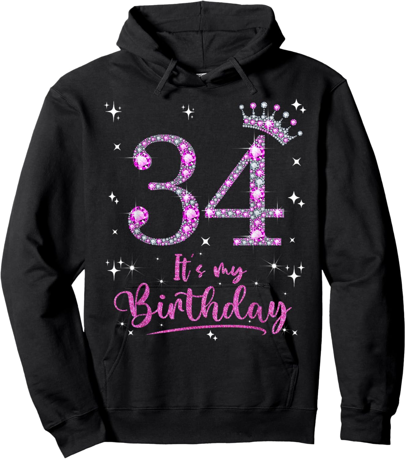 34th Birthday Gifts It's My Birthday Hoodie - Hoodie | Black