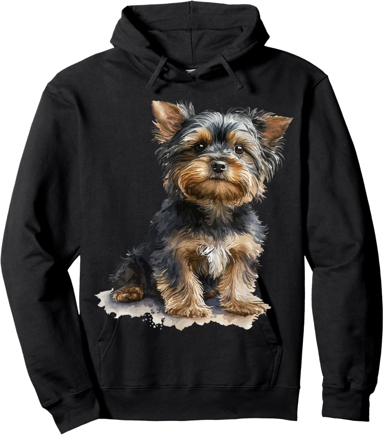 Watercolour Yorkshire Terrier Yorkie Hoodie - Hoodie | Black