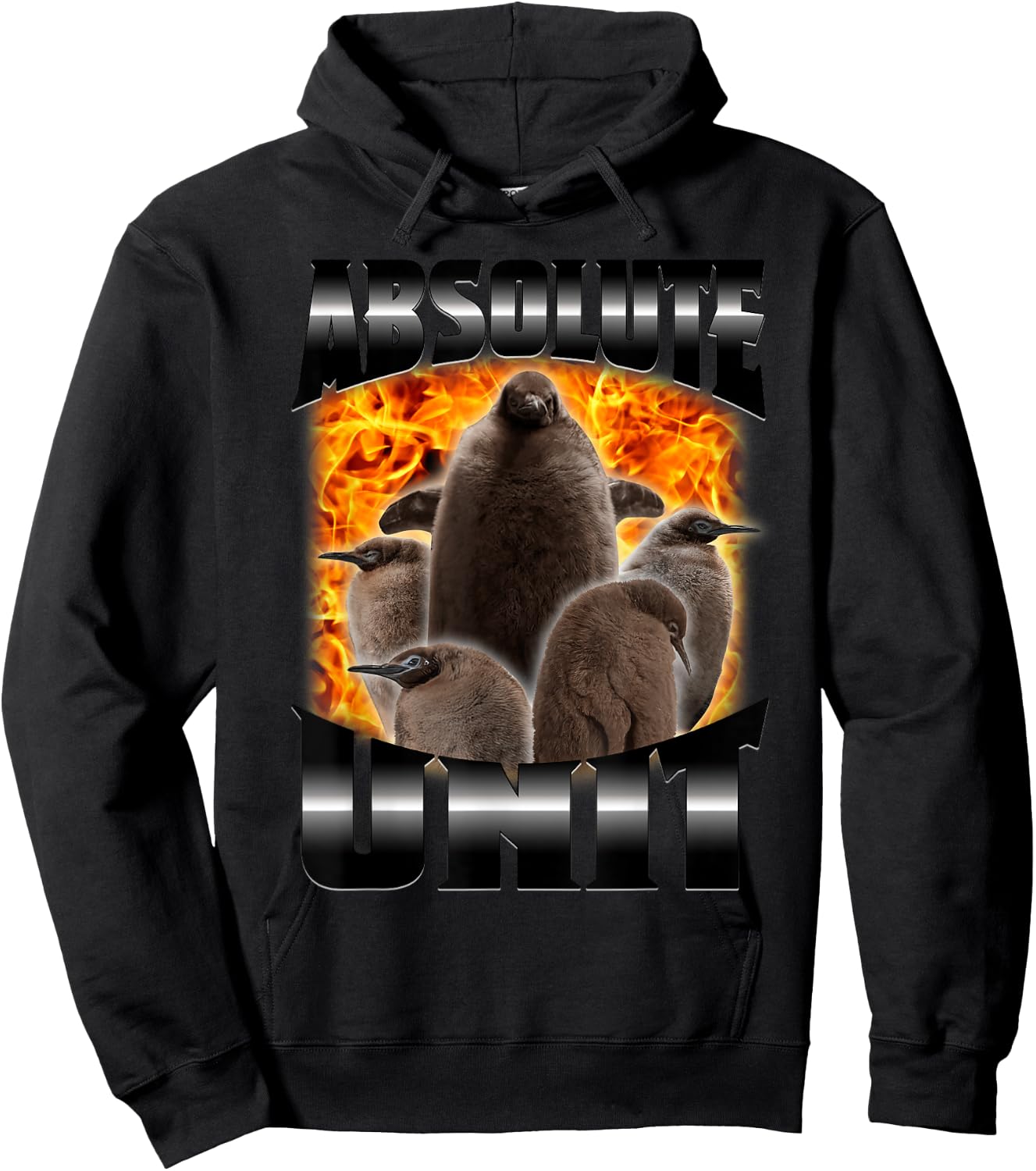 Cute Pesto Baby Penguin Funny Absolute Unit Bootleg Rap Fire Hoodie - Hoodie | Black