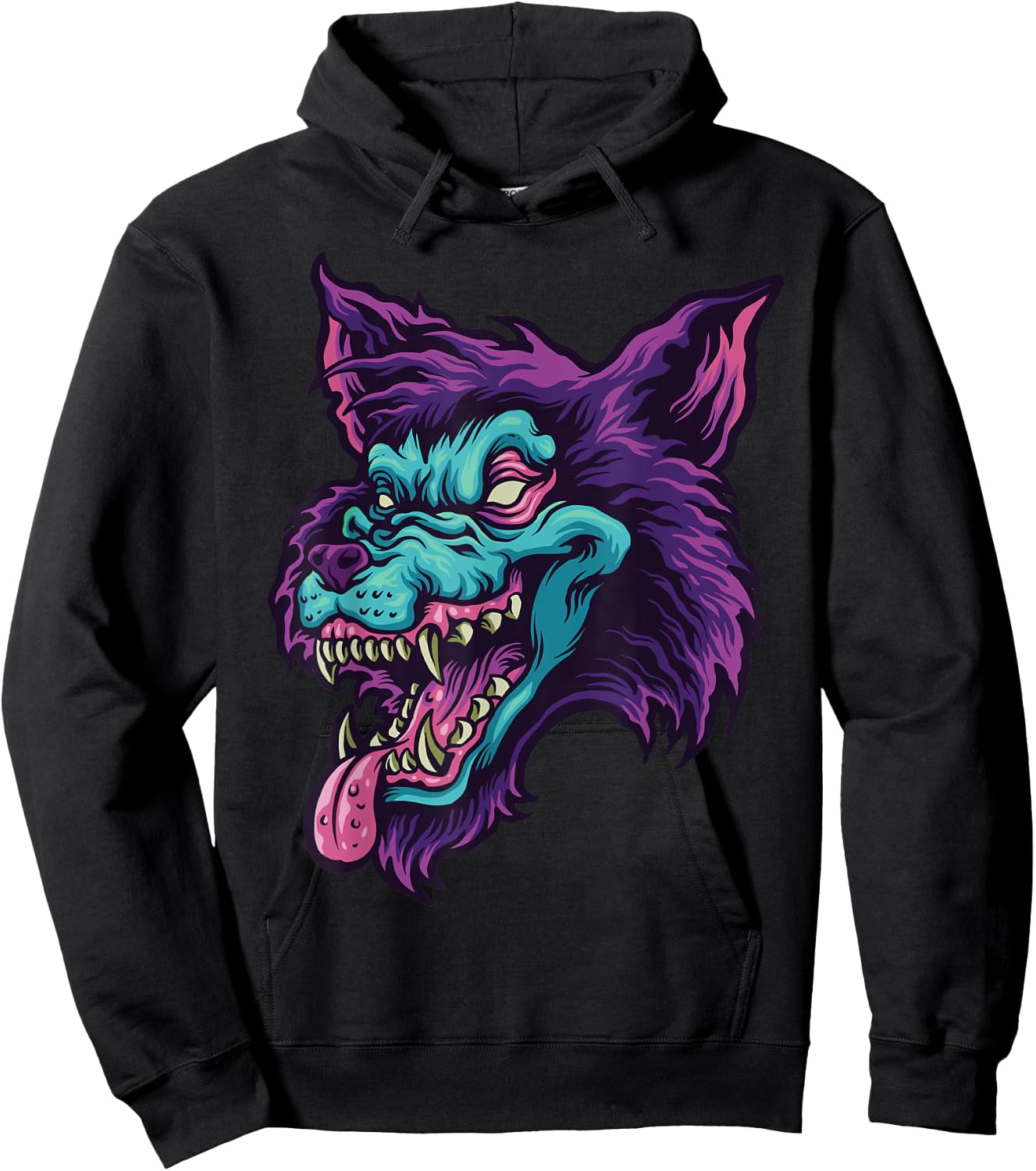 Werewolf Face Gifts for Lovers Wolf or Wolves Hoodie - Hoodie | Black