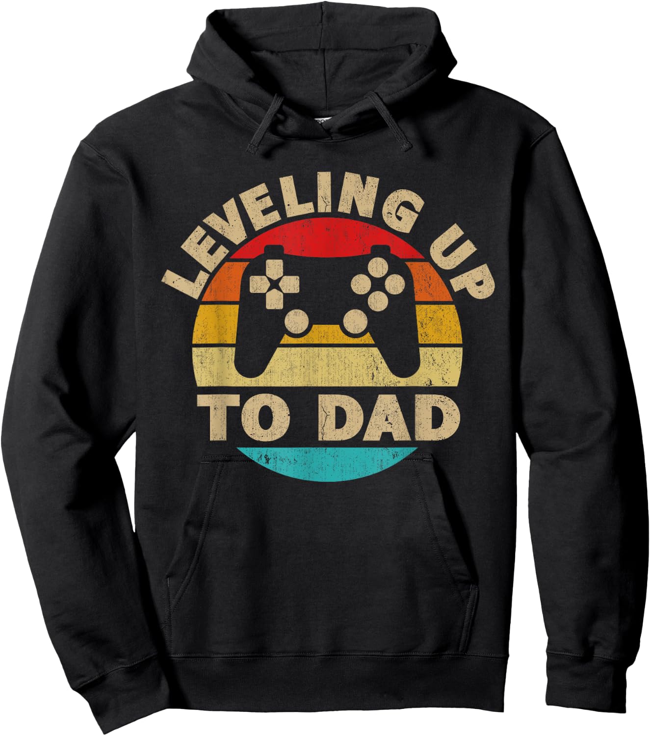 Leveling Up To Dad Funny Gamer Gaming Promoted To Daddy Hoodie - Hoodie | Black