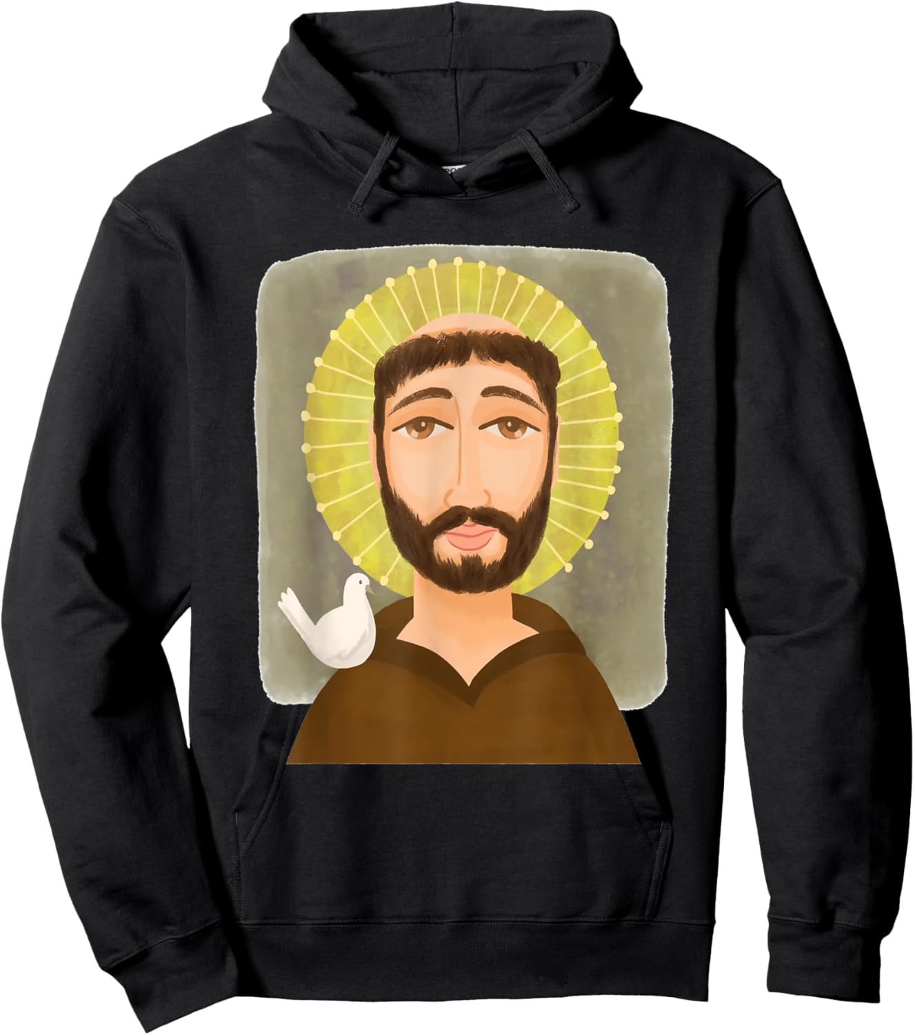 St Francis of Assisi Art Patron Saint of Animals Catholic Hoodie - Hoodie | Black