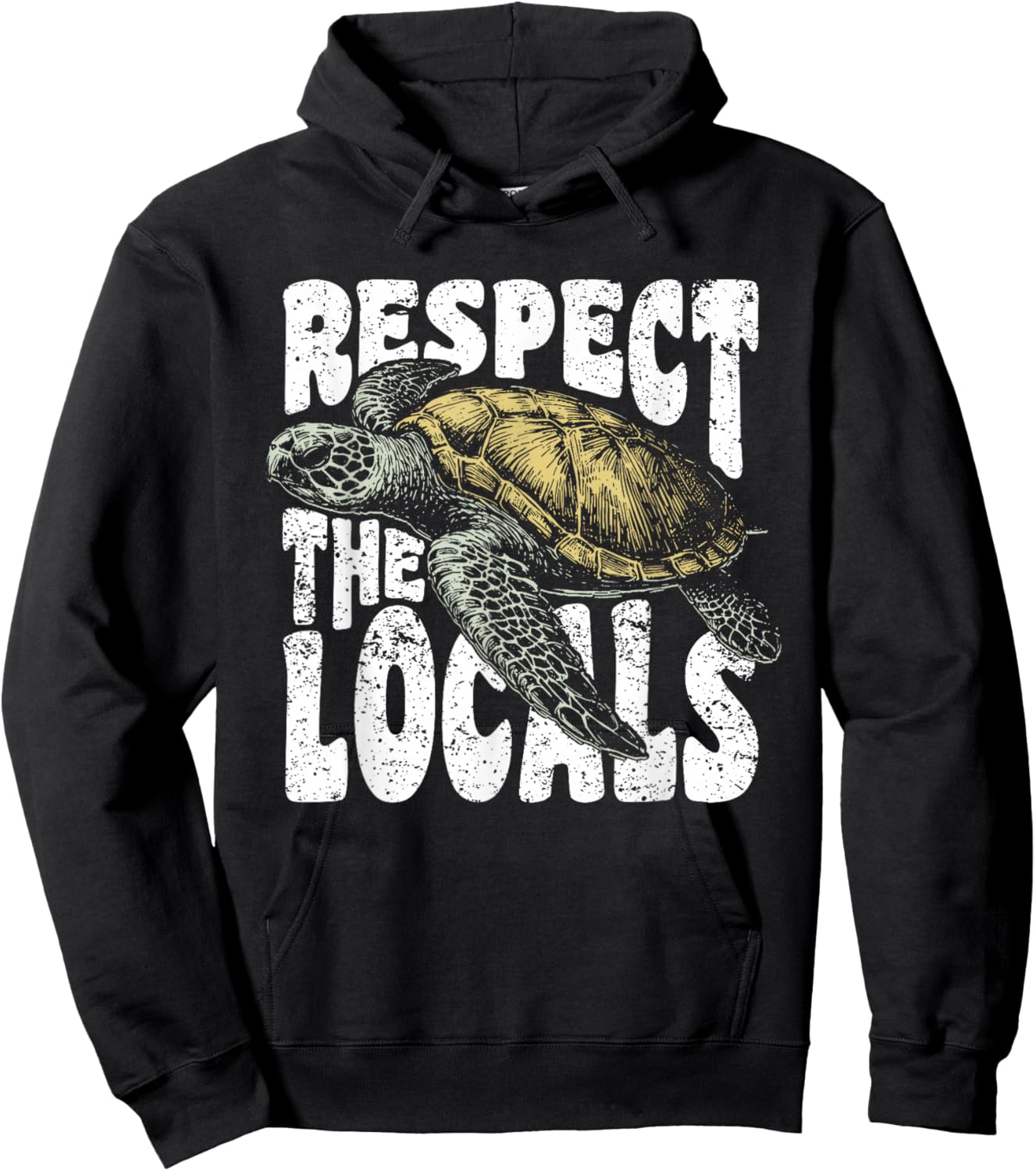 Respect the Locals Sea Turtles Earth Day Conservation Nature Hoodie - Hoodie | Black