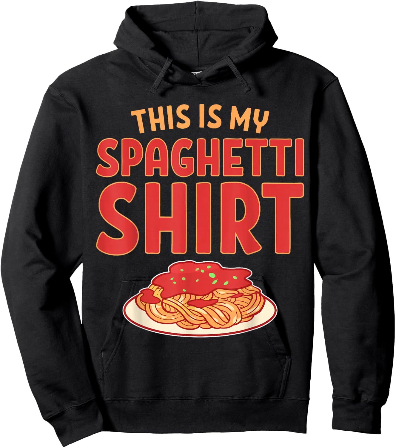 This Is My Spaghetti Shirt Hoodie - Hoodie | Black