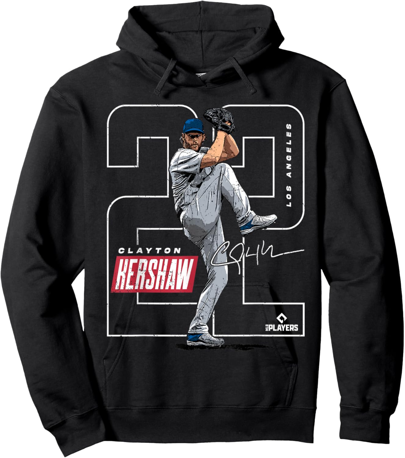 Clayton Kershaw | Los Angeles MLB Player League | MLBKER4040 Hoodie - Hoodie | Black