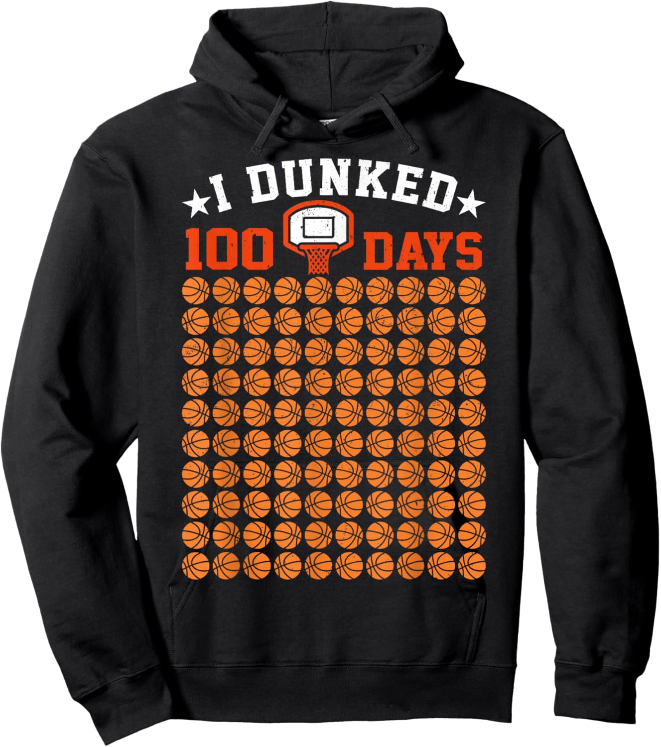 I Dunked 100 Days Of School Basketball 100th Day Boys Kids Hoodie - Hoodie | Black